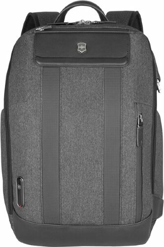Рюкзак VICTORINOX Architecture Urban2 City Backpack 14'', серый, полиэстер / кожа, 30x19x42 см, 17 л