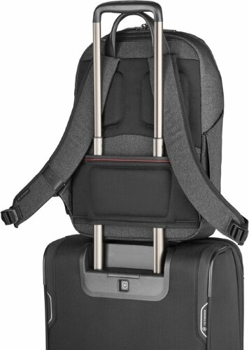 Рюкзак VICTORINOX Architecture Urban2 City Backpack 14'', серый, полиэстер / кожа, 30x19x42 см, 17 л