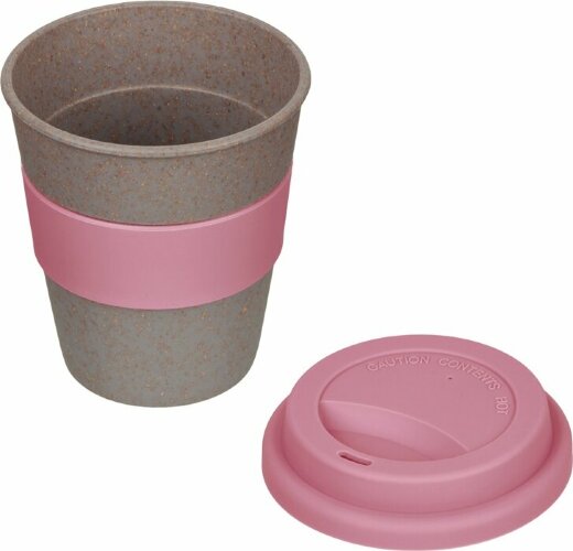 Стакан с силиконовой крышкой Cafe, dust pink