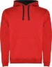 Толстовка с капюшоном Roly Urban мужская, красный/черный, размер 3XL (62)