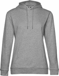 Толстовка с капюшоном женская Hoodie, серый меланж, M