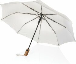 Зонт с автоматическим открыванием XD Collection Kaycey из rPET и древесины акации AWARE™, d54 см, бежевый