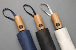 Зонт с автоматическим открыванием XD Collection Kaycey из rPET и древесины акации AWARE™, d54 см, бежевый