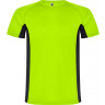 Спортивная футболка Roly Shanghai мужская, неоновый зеленый/черный, размер L (50)