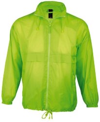 Ветровка водоотталкивающая унисекс SURF, лаймовый, XL