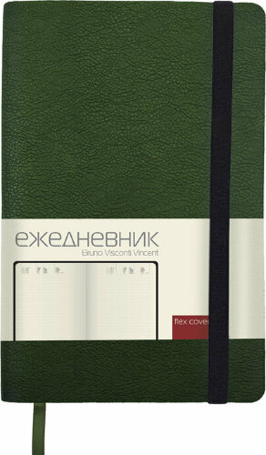 Ежедневник недатированный А5 Bruno Visconti Vincent new, зеленый