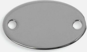 Шильдик металлический Alfa Oval, серебристый глянцевый