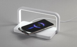 Лампа складная Smart Light с беспроводным (10W) зарядным устройством и подставкой для смартфона, белый