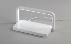 Лампа складная Smart Light с беспроводным (10W) зарядным устройством и подставкой для смартфона, белый