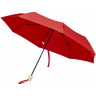 Складной ветроустойчивый зонт Birgit диаметром 21 дюйм из переработанного ПЭТ, красный