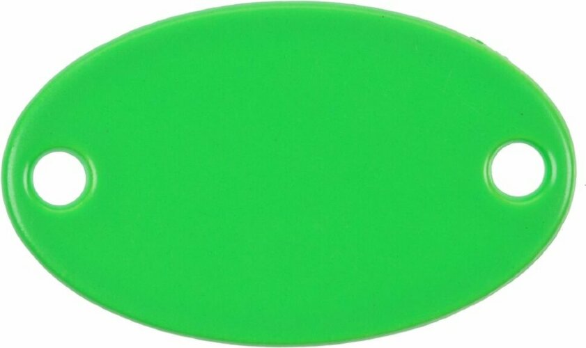 Шильдик металлический Alfa Oval, зеленый неон
