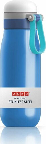 Бутылка вакуумная Zoku из нержавеющей стали 500 мл, синий