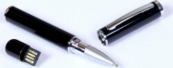 USB-флешка на 16 Гб в виде ручки с мини чипом, черный
