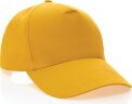 Бейсболка XD Collection Impact из переработанного хлопка AWARE™, 5 клиньев, 190 г/м2, желтый