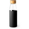  Бутылка стеклянная NAGAMI в силиконовом чехле, 540 мл, прозрачный/черный