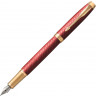  Перьевая ручка Parker IM Premium F318 Red GT, перо: F, цвет чернил: blue, в подарочной упаковке