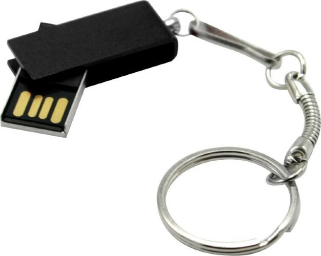 Флешка Slim 16 Гб, металл, черная