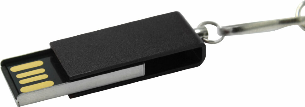 Флешка Slim 16 Гб, металл, черная