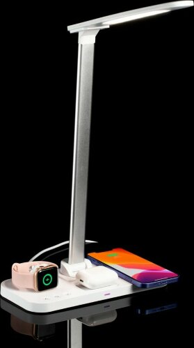 Настольная лампа с беспроводной зарядкой Uniscend Power Light, белая