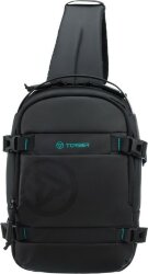 Рюкзак на одно плечо TORBER Xtreme, чёрный, 20 х 8 х 31 см, 5л