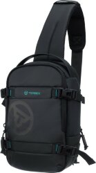 Рюкзак на одно плечо TORBER Xtreme, чёрный, 20 х 8 х 31 см, 5л