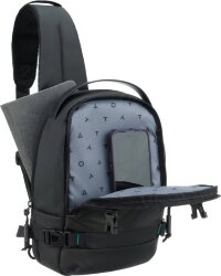 Рюкзак на одно плечо TORBER Xtreme, чёрный, 20 х 8 х 31 см, 5л