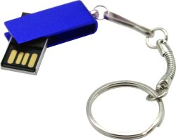 Флешка Slim 16 Гб, металл, синяя
