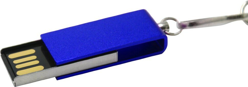 Флешка Slim 16 Гб, металл, синяя