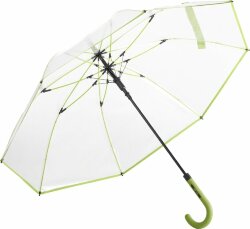 Зонт 7112 AC regular umbrella FARE® Pure transparent, лайм