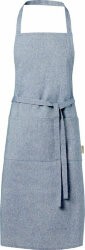 Pheebs 200 g/m2 recycled cotton apron, синий