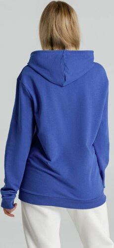 Толстовка с капюшоном унисекс Hoodie, ярко-синий меланж, размер XS