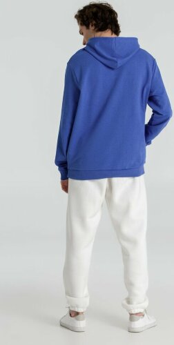 Толстовка с капюшоном унисекс Hoodie, ярко-синий меланж, размер XS