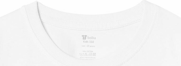 Футболка детская T-Bolka Kids, белая, 8 лет