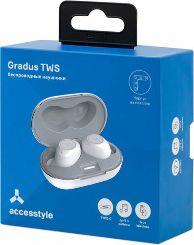 Беспроводные наушники Accesstyle Gradus TWS, белый
