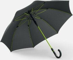 Зонт-трость с цветными спицами Color Style, зеленое яблоко, с черной ручкой