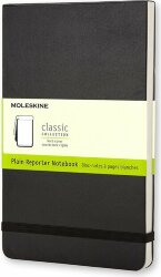 Записная книжка Moleskine Reporter (нелинованная), Pocket (9х14 см), черный