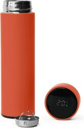 Термос FAMILY MARK LED, soft touch (Оранжевый)