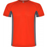 Спортивная футболка Roly Shanghai мужская, красный/графитовый, размер L (50)