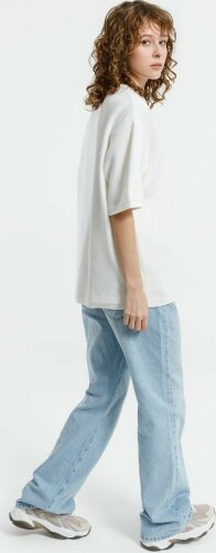 Джемпер с коротким рукавом Siluetti Volumica, молочно-белый, XL/2XL
