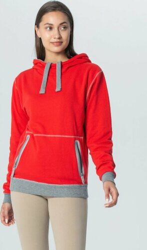 Двусторонняя толстовка Stride Revers, серая с красным, размер XS
