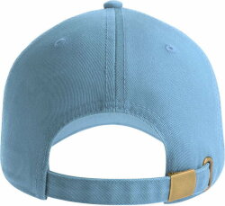 Бейсболка FRASER, органический хлопок, 6 клиньев, металлическая застежка, голубой, универсальный