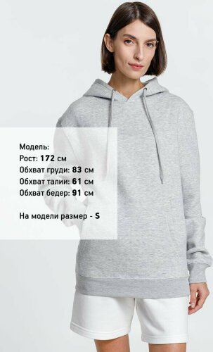 Худи унисекс TH Clothes Phoenix, серый меланж, размер XXL
