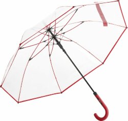 Зонт 7112 AC regular umbrella FARE® Pure transparent, красный
