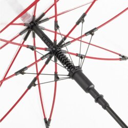 Зонт 7112 AC regular umbrella FARE® Pure transparent, красный
