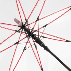Зонт 7112 AC regular umbrella FARE® Pure transparent, красный