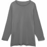 Лонгслив унисекс Siluetti Fuori, серый, S/M