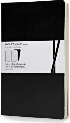 Записная книжка Moleskine Volant (в линейку, 2 шт.), Large (13х21 см), черный