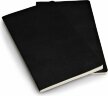 Записная книжка Moleskine Volant (в линейку, 2 шт.), Large (13х21 см), черный