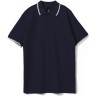 Рубашка поло мужская с контрастной отделкой Sol's Practice 270, темно-синий/белый, размер S