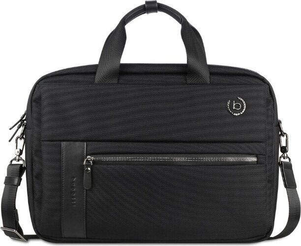 Портфель мужской BUGATTI Nero 15'', чёрный, нейлон 1680D/кожа, 42х10х30 см